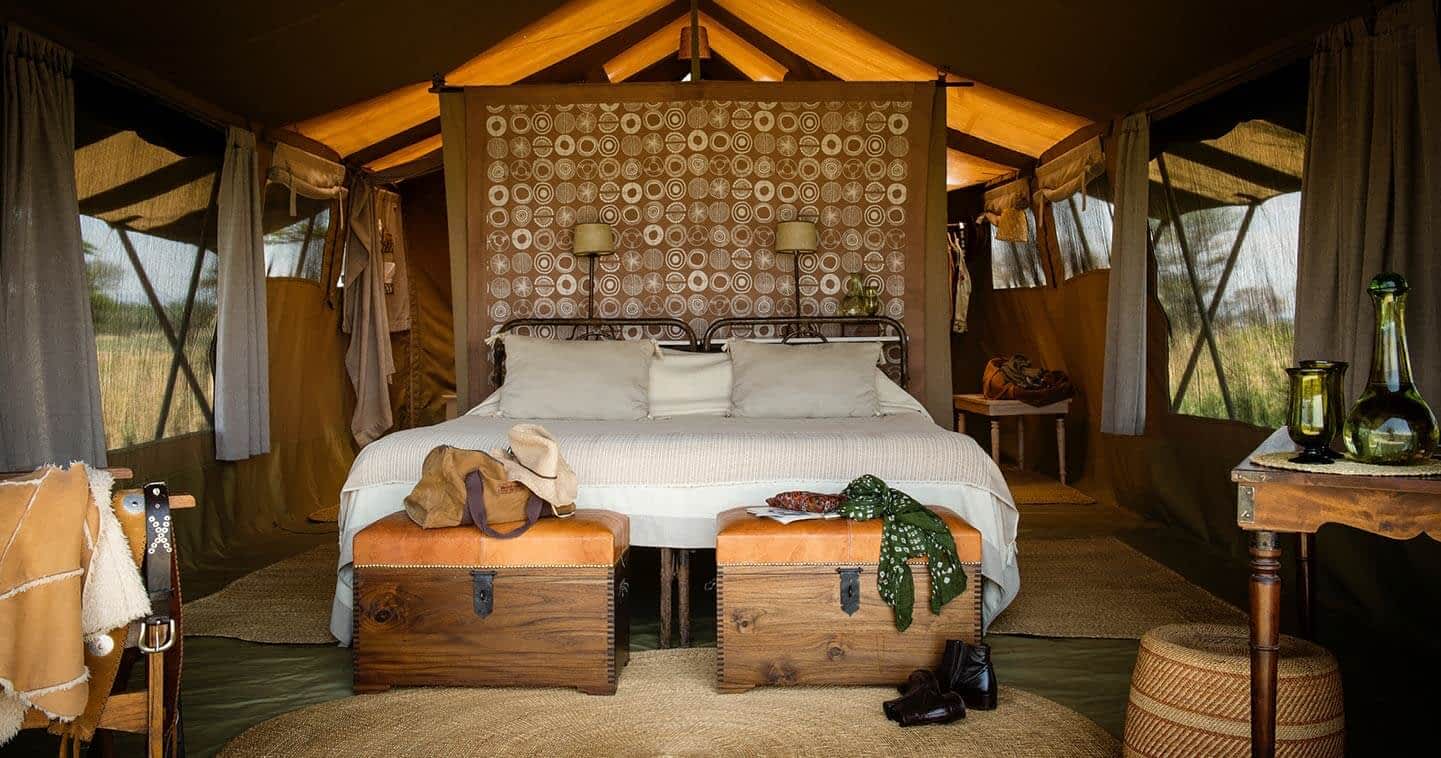 A tented camp in the Serengeti